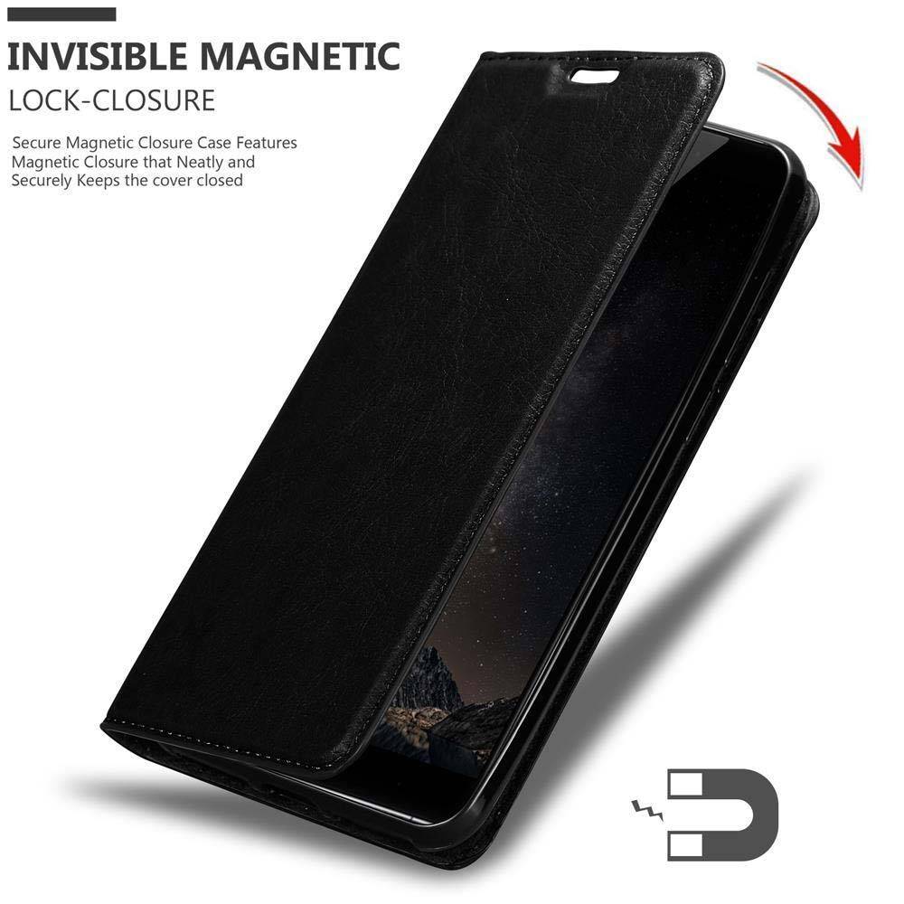 Cadorabo Hülle für ZTE Nubia Z11 MAX Schutz Hülle in Schwarz Handyhülle Etui Case Cover Magnetverschluss