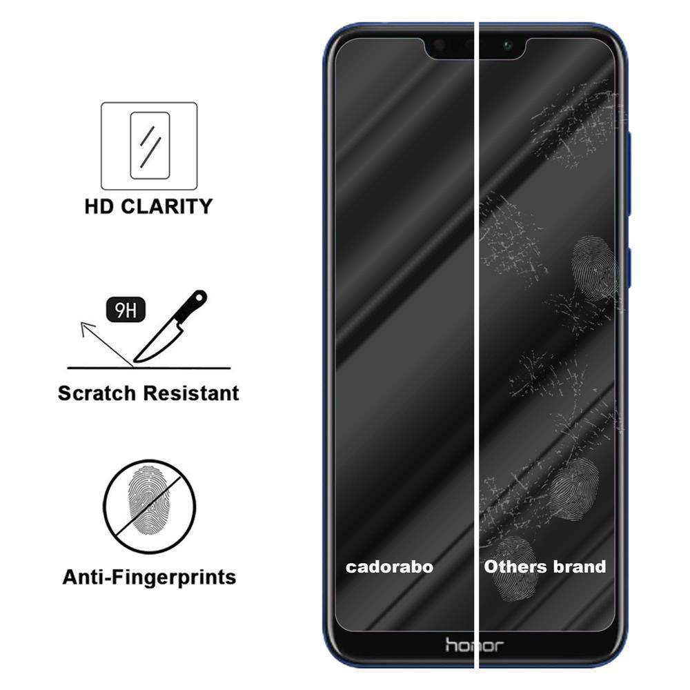 Cadorabo Panzer Folie für Honor 8C Schutzfolie in Transparent Gehärtetes Tempered Display-Schutzglas