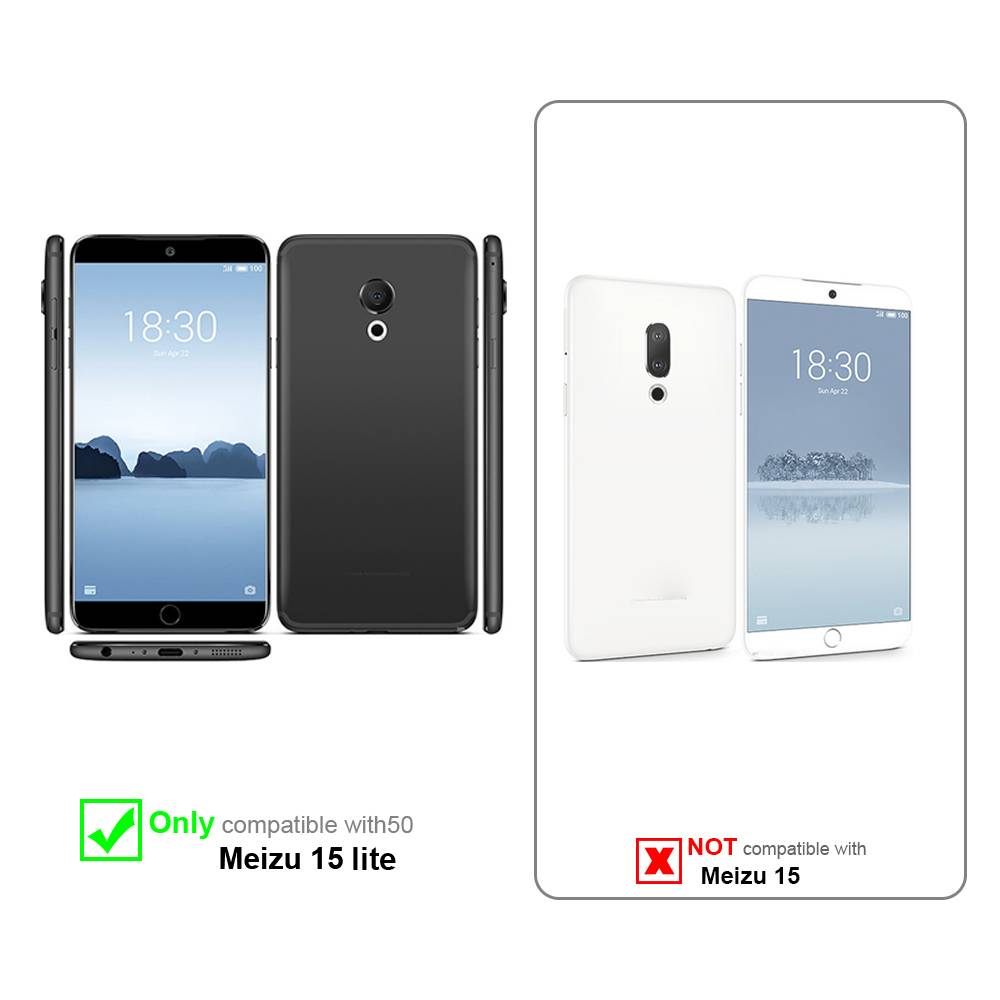 Cadorabo Panzer Folie für MEIZU 15 LITE Schutzfolie in Transparent Gehärtetes Tempered Display-Schutzglas
