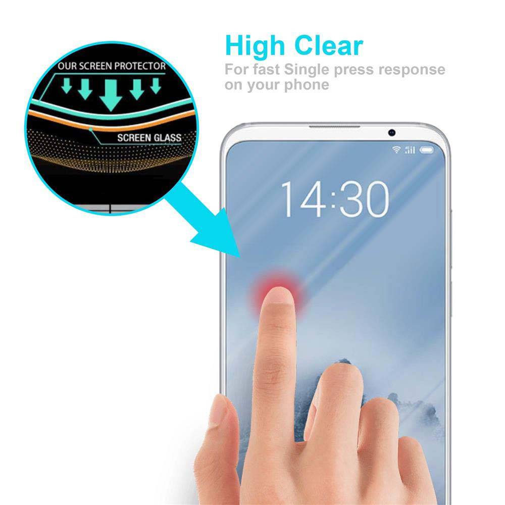 Cadorabo Panzer Folie für MEIZU 16TH Schutzfolie in Transparent Gehärtetes Tempered Display-Schutzglas