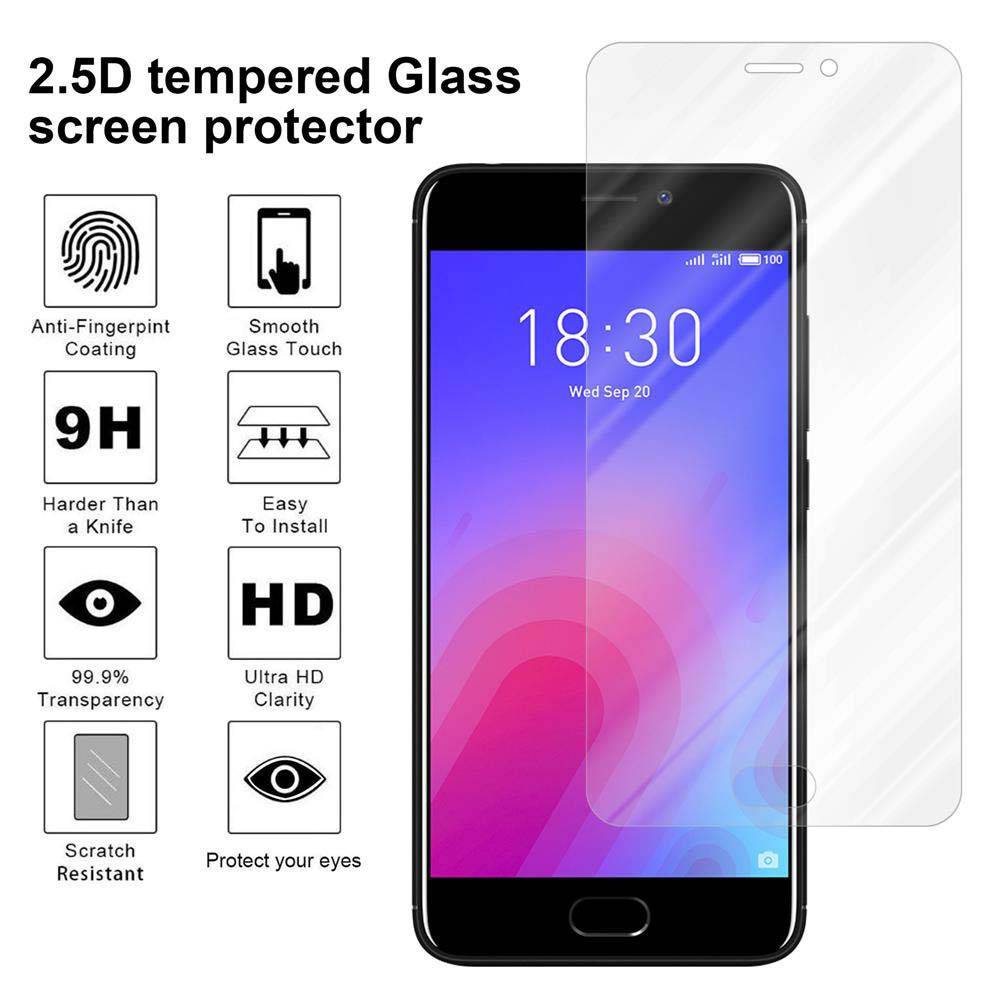 Cadorabo Panzer Folie für MEIZU M6 Schutzfolie in Transparent Gehärtetes Tempered Display-Schutzglas