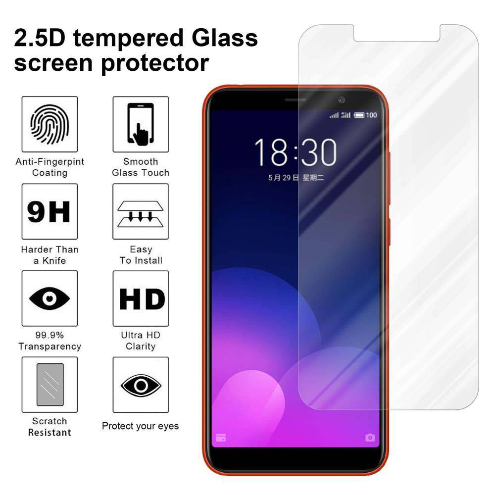 Cadorabo Panzer Folie für MEIZU M6T Schutzfolie in Transparent Gehärtetes Tempered Display-Schutzglas