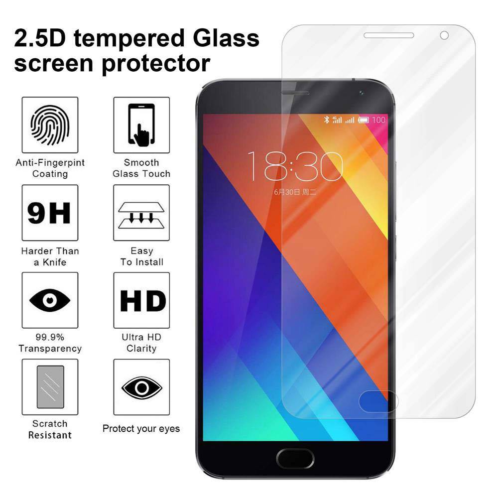 Cadorabo Panzer Folie für MEIZU MX5 Schutzfolie in Transparent Gehärtetes Tempered Display-Schutzglas