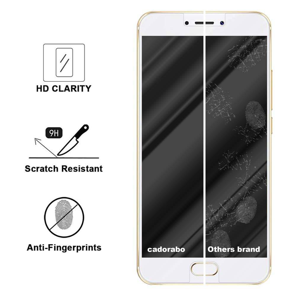 Cadorabo Panzer Folie für MEIZU MX6 Schutzfolie in Transparent Gehärtetes Tempered Display-Schutzglas