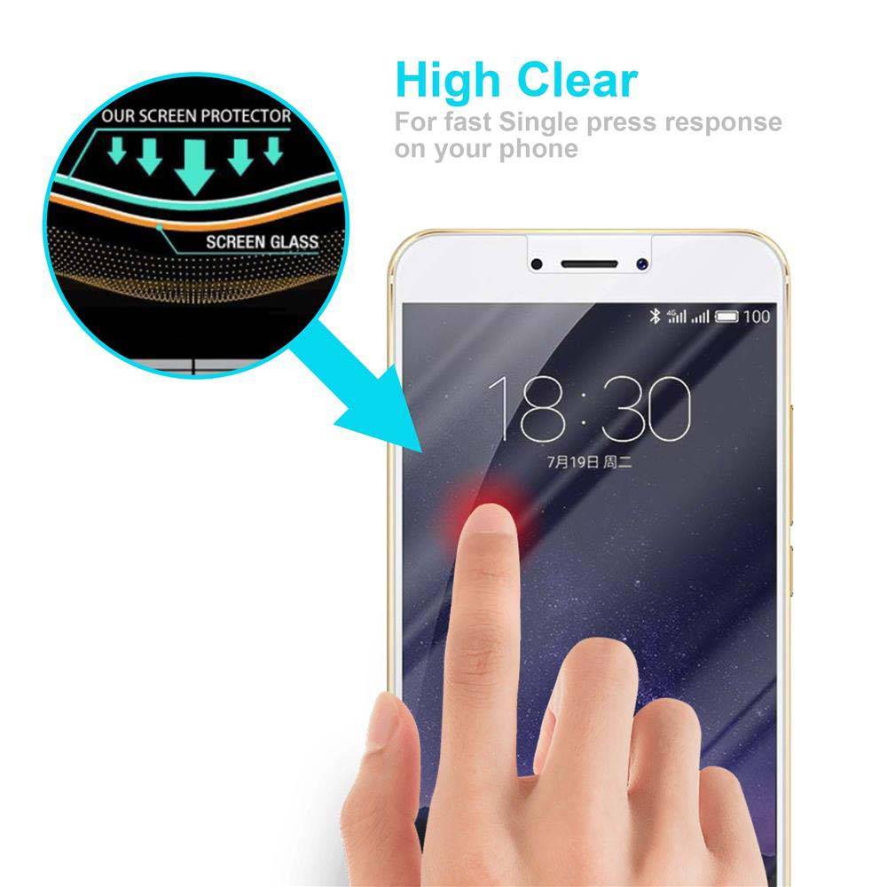Cadorabo Panzer Folie für MEIZU MX6 Schutzfolie in Transparent Gehärtetes Tempered Display-Schutzglas