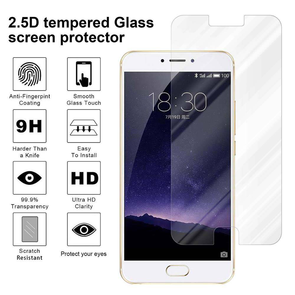 Cadorabo Panzer Folie für MEIZU MX6 Schutzfolie in Transparent Gehärtetes Tempered Display-Schutzglas