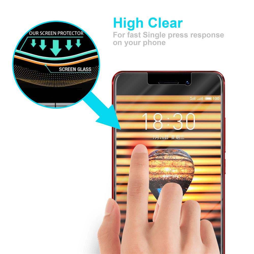 Cadorabo Panzer Folie für MEIZU PRO7 Schutzfolie in Transparent Gehärtetes Tempered Display-Schutzglas