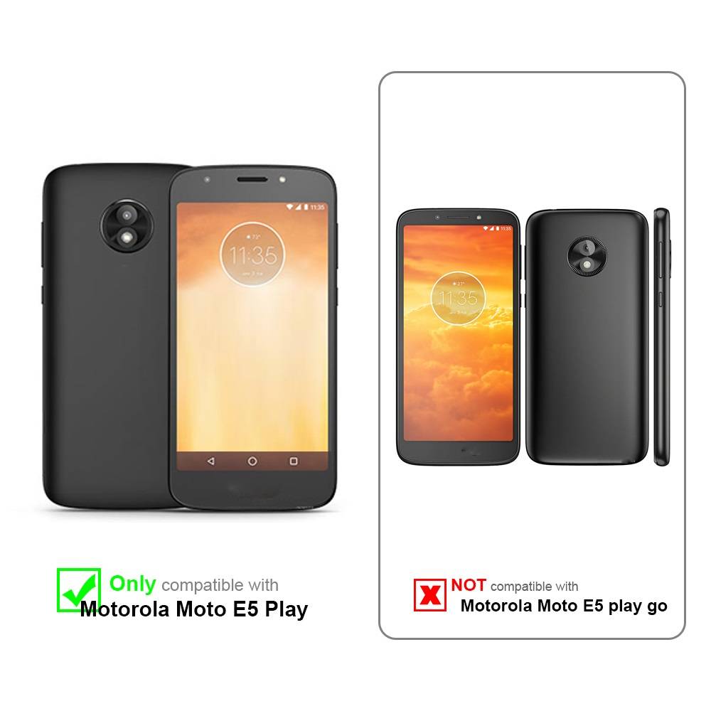 Cadorabo Panzer Folie für Motorola MOTO E5 PLAY Schutzfolie in Transparent Gehärtetes Tempered Display-Schutzglas
