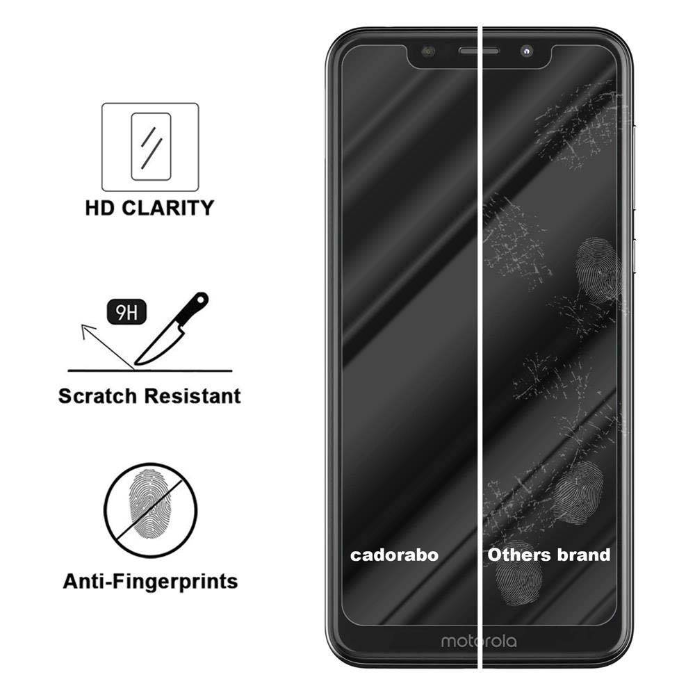 Cadorabo Panzer Folie für Motorola MOTO ONE Schutzfolie in Transparent Gehärtetes Tempered Display-Schutzglas