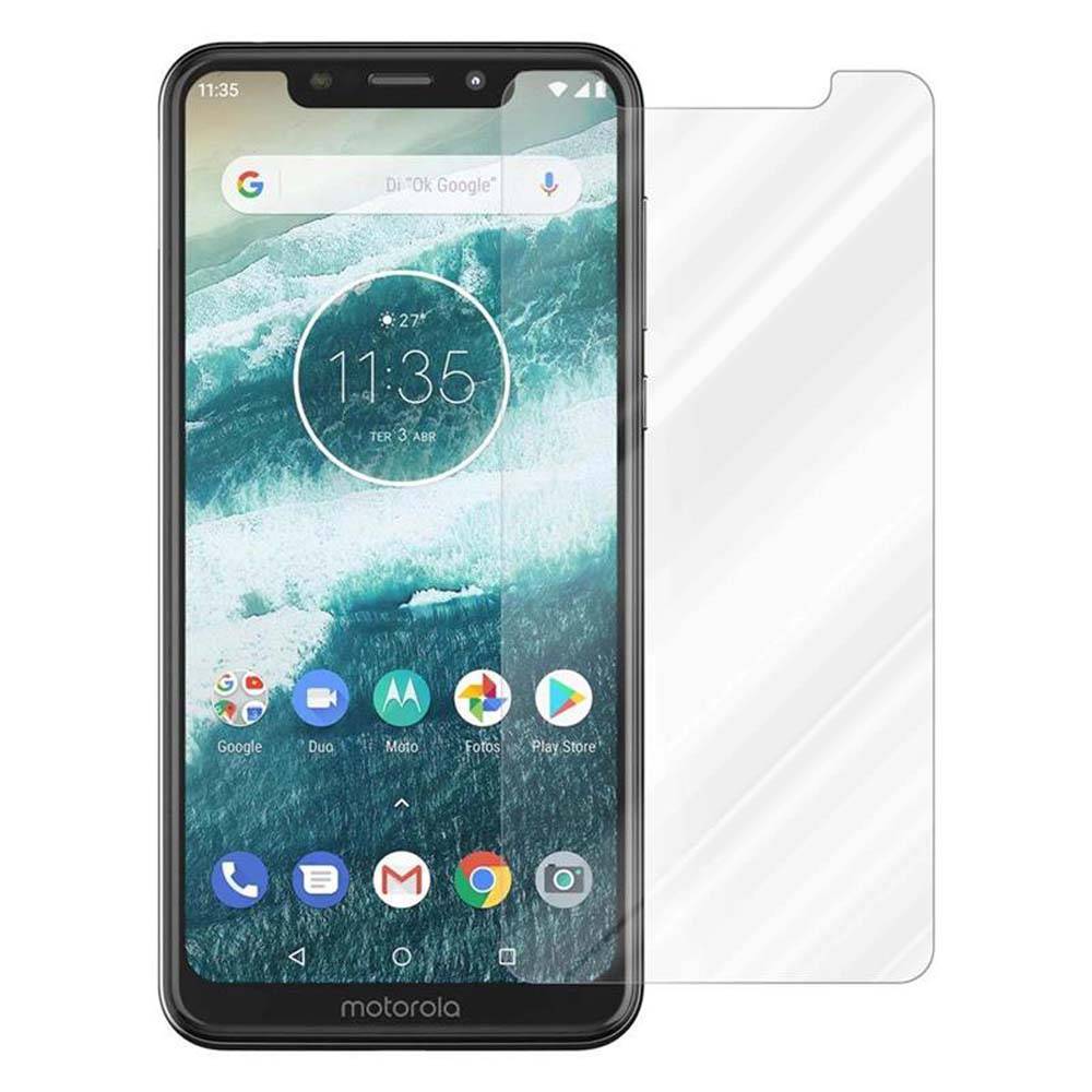 Cadorabo Panzer Folie für Motorola MOTO ONE Schutzfolie in Transparent Gehärtetes Tempered Display-Schutzglas