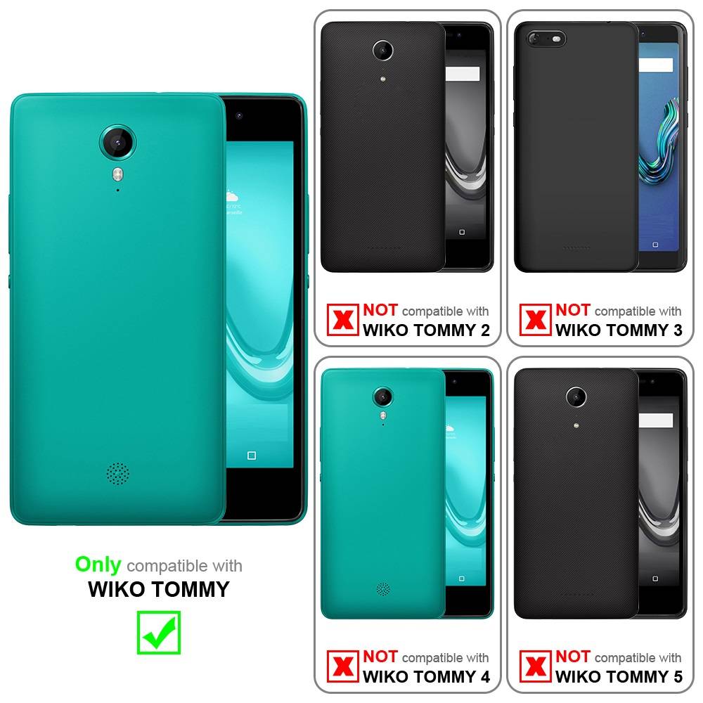 Cadorabo Panzer Folie für WIKO TOMMY Schutzfolie in Transparent Gehärtetes Tempered Display-Schutzglas