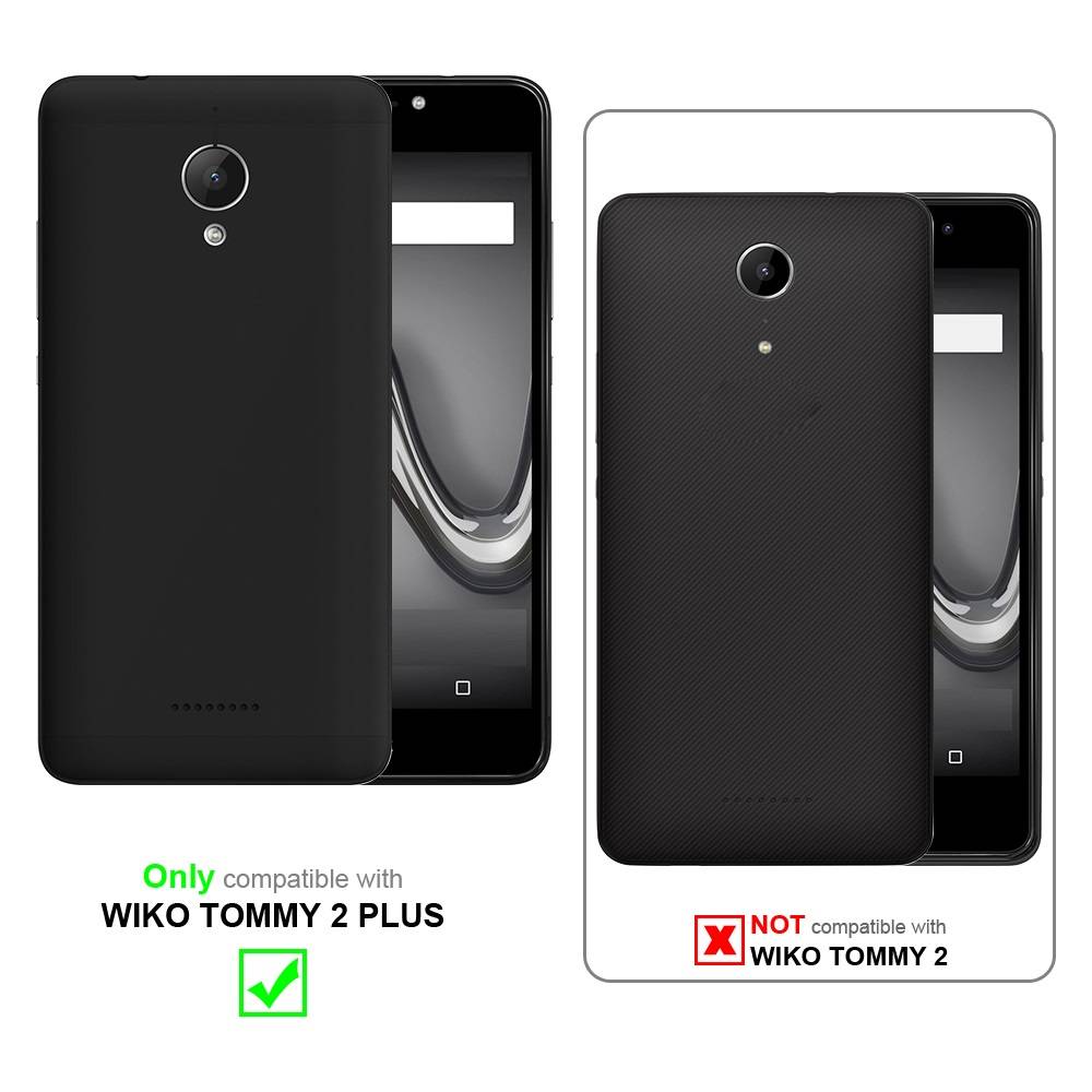 Cadorabo Panzer Folie für WIKO TOMMY 2 PLUS Schutzfolie in Transparent Gehärtetes Tempered Display-Schutzglas