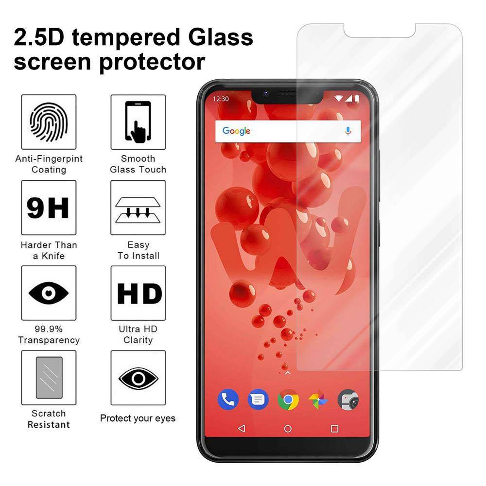 Cadorabo Panzer Folie für WIKO VIEW 2 PLUS Schutzfolie in Transparent Gehärtetes Tempered Display-Schutzglas