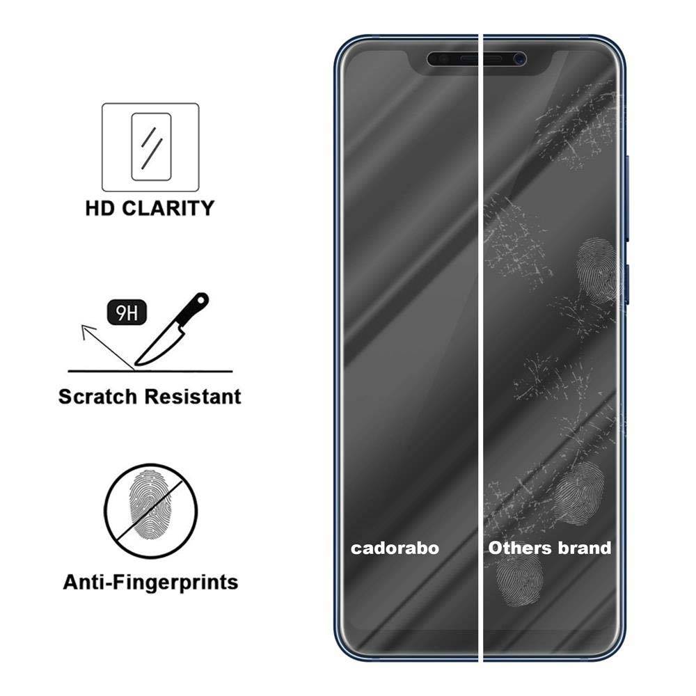 Cadorabo Panzer Folie für ZTE Axon 9 PRO Schutzfolie in Transparent Gehärtetes Tempered Display-Schutzglas