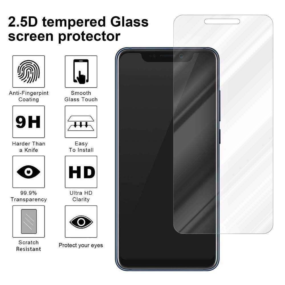 Cadorabo Panzer Folie für ZTE Axon 9 PRO Schutzfolie in Transparent Gehärtetes Tempered Display-Schutzglas