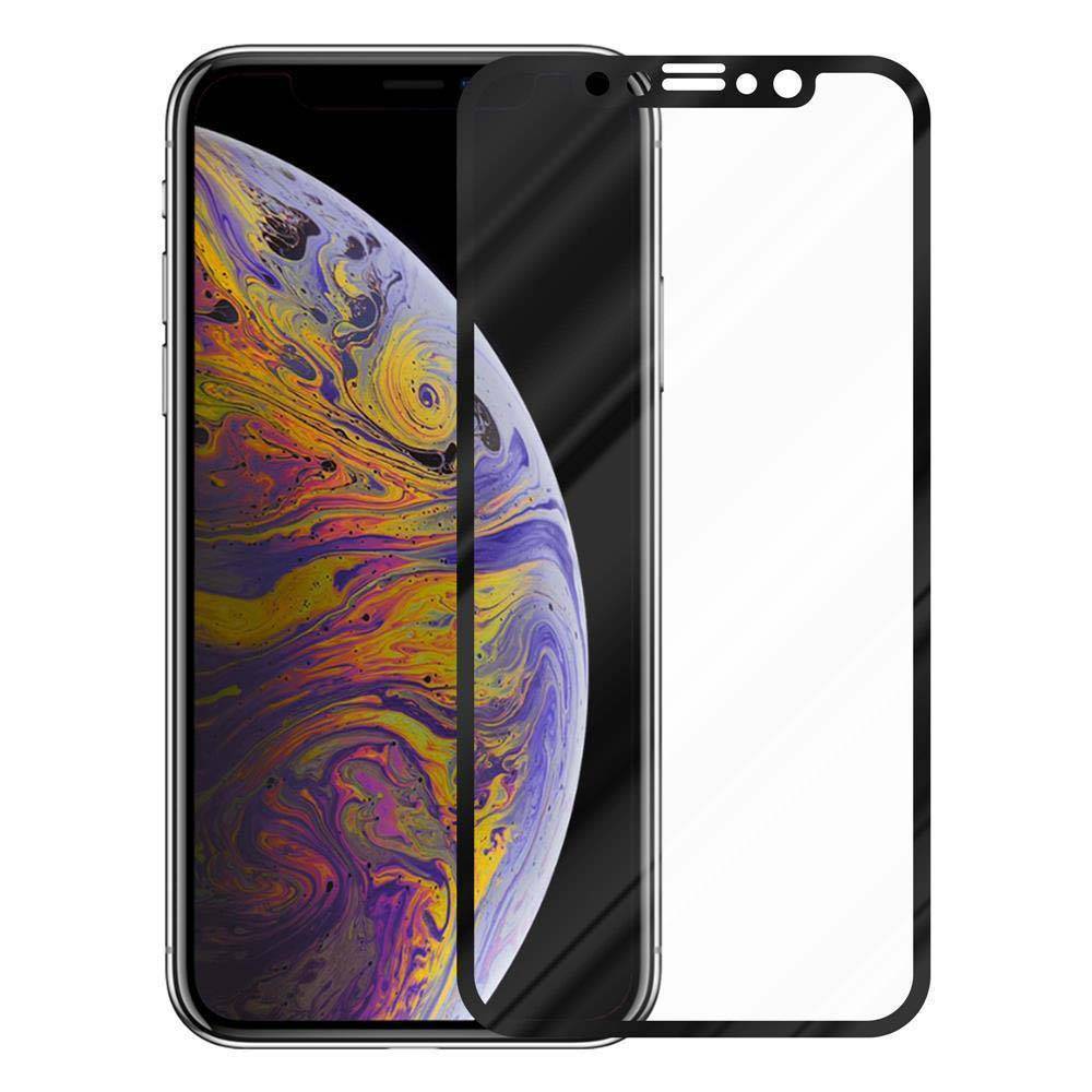 Cadorabo Panzerfolie für Apple iPhone XS MAX Schutzfolie in Schwarz Vollbild Folie Tempered Display Schutzglas