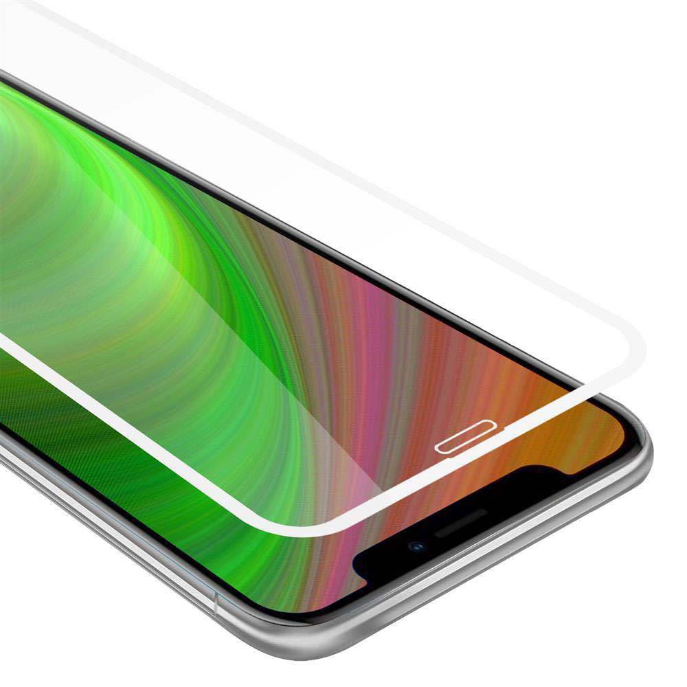 Cadorabo Panzerfolie für Apple iPhone XS MAX Schutzfolie in Weiß Vollbild Folie Tempered Display Schutzglas