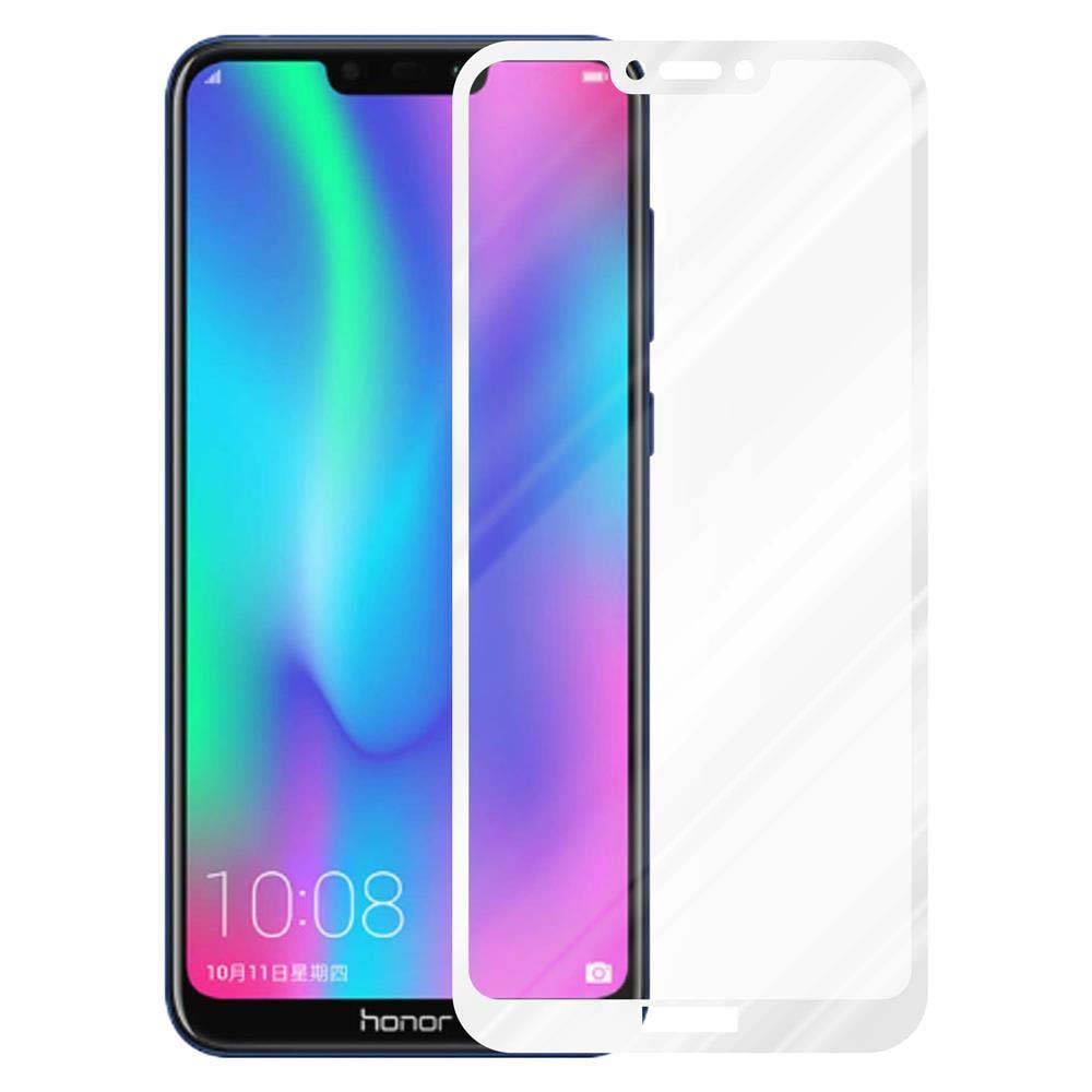 Cadorabo Panzerfolie für Honor 8C Schutzfolie in Weiß Vollbild Folie Tempered Display Schutzglas