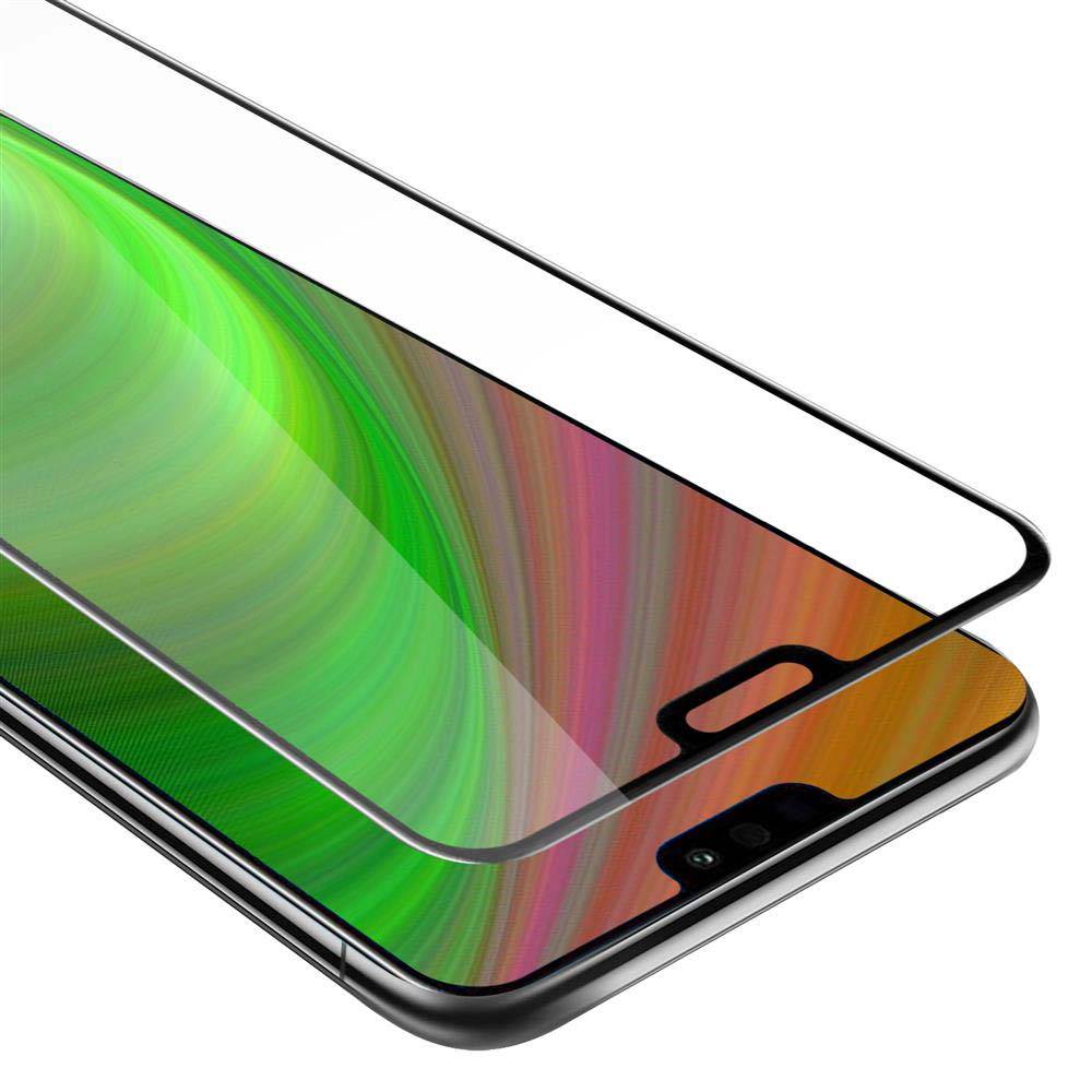 Cadorabo Panzerfolie für Honor 8X Schutzfolie in Schwarz Vollbild Folie Tempered Display Schutzglas