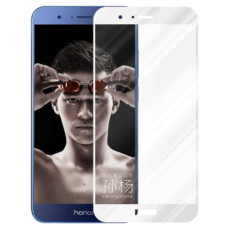 Cadorabo Vollbild Panzer Folie für Honor V9 - Schutzfolie in TRANSPARENT mit WEISS
