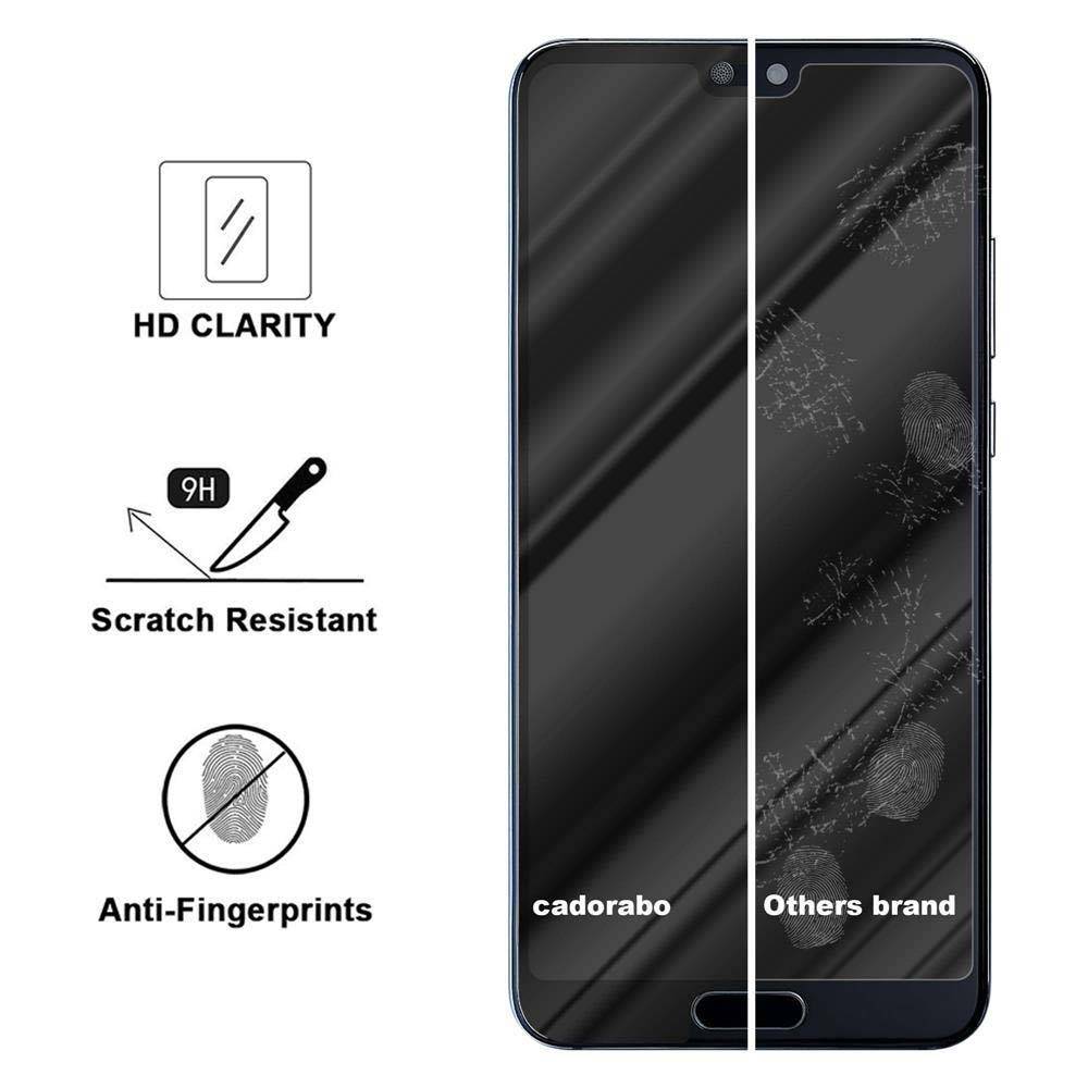 Cadorabo Panzerfolie für Huawei MATE 20 LITE Schutzfolie in Schwarz Vollbild Folie Tempered Display Schutzglas