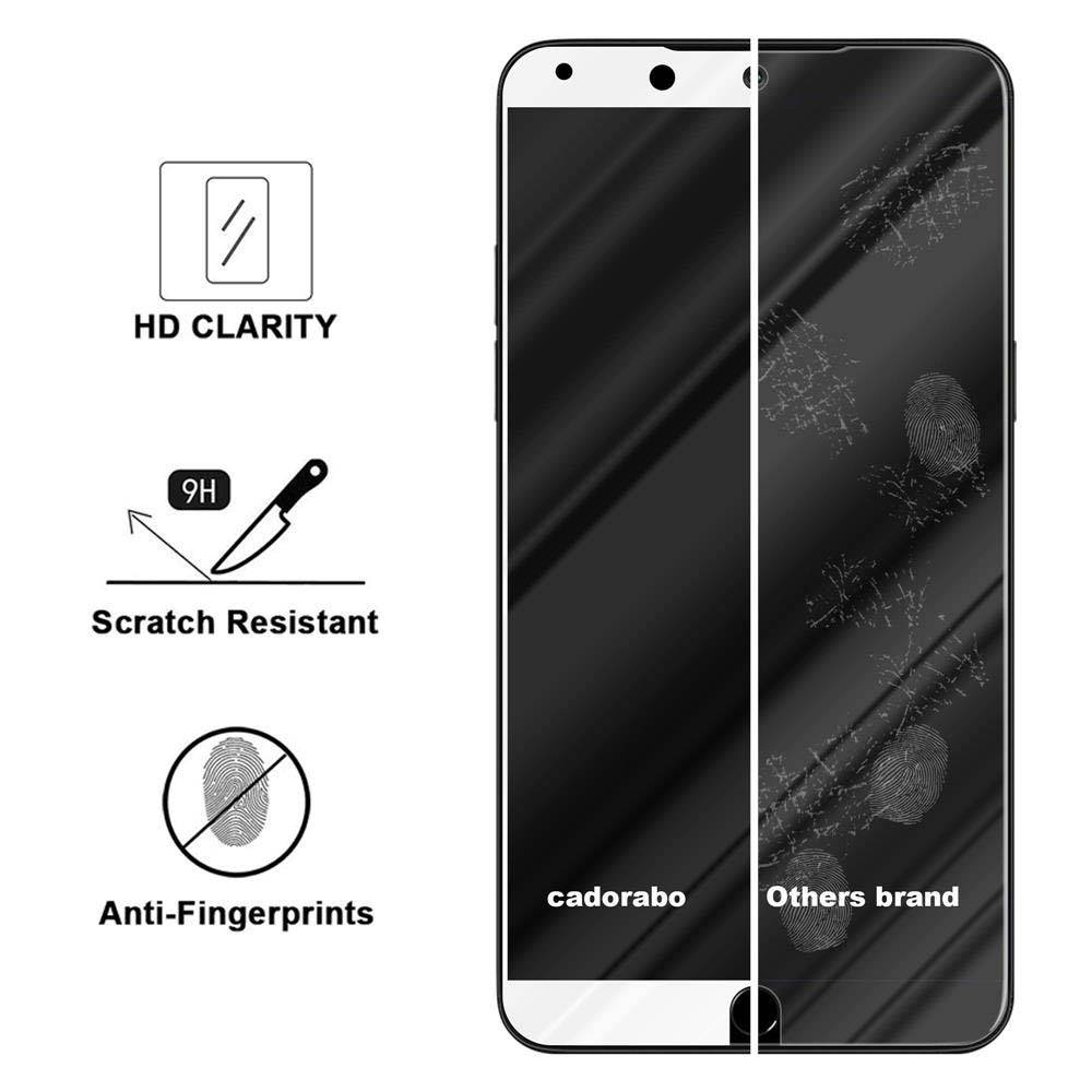 Cadorabo Panzerfolie für MEIZU 15 Schutzfolie in Weiß Vollbild Folie Tempered Display Schutzglas