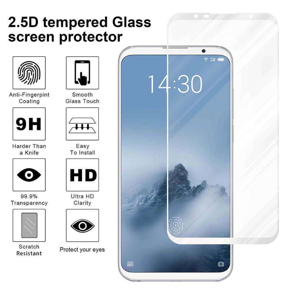 Cadorabo Panzerfolie für MEIZU 16TH Schutzfolie in Weiß Vollbild Folie Tempered Display Schutzglas