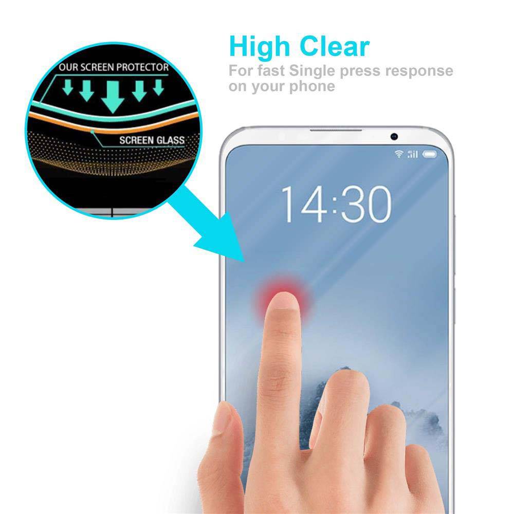 Cadorabo Panzerfolie für MEIZU 16TH Schutzfolie in Weiß Vollbild Folie Tempered Display Schutzglas