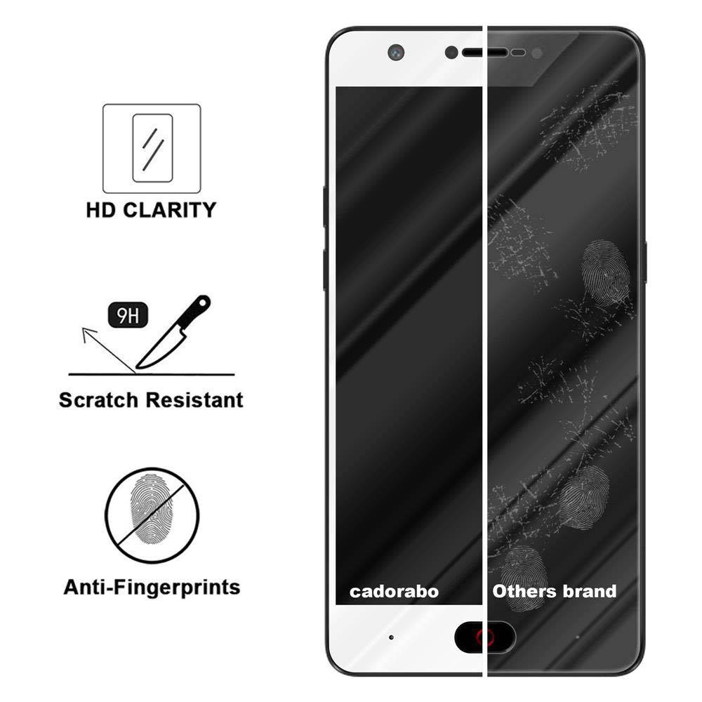 Cadorabo Panzerfolie für ZTE Nubia M2 Schutzfolie in Weiß Vollbild Folie Tempered Display Schutzglas