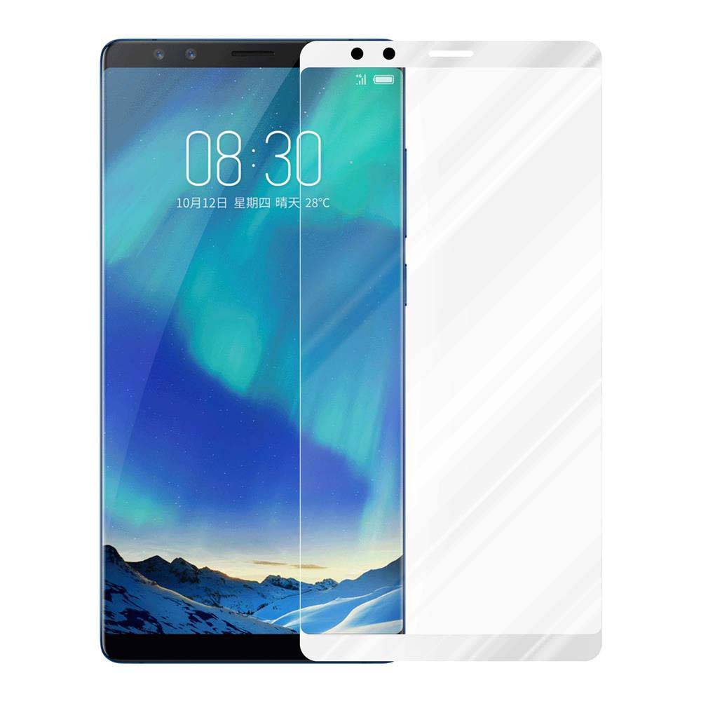 Cadorabo Panzerfolie für ZTE Nubia Z17S Schutzfolie in Weiß Vollbild Folie Tempered Display Schutzglas
