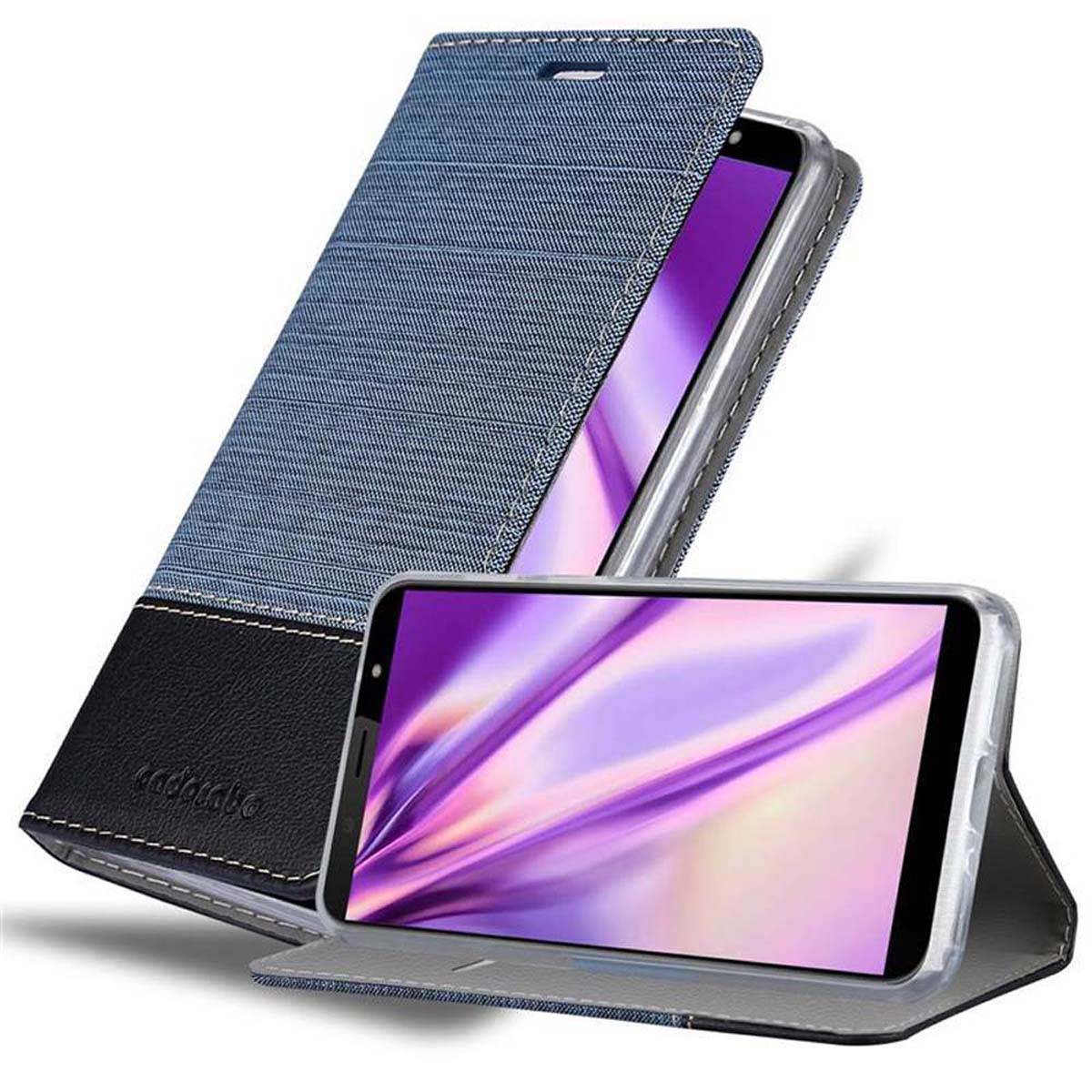 Cadorabo Hülle für HTC U12 LIFE Schutzhülle in Blau Handy Hülle Etui Book Case Cover