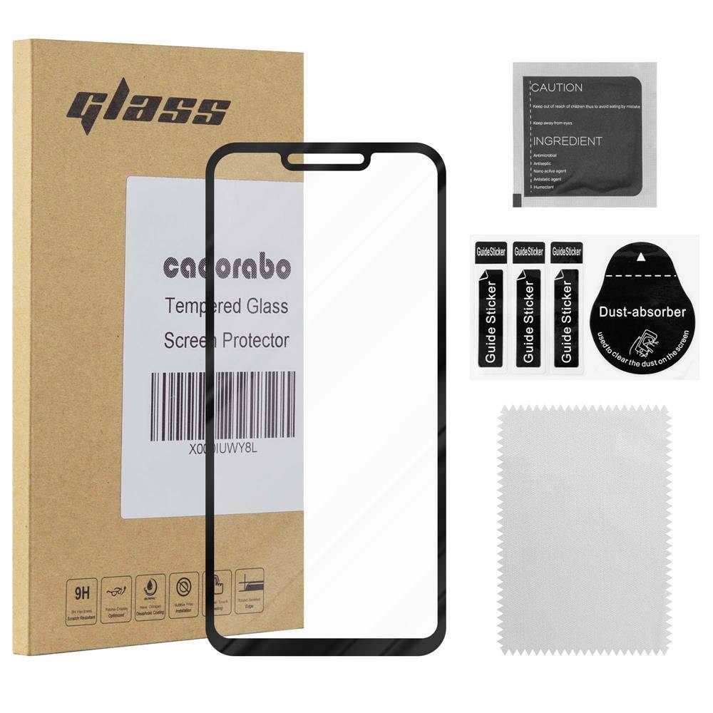 Cadorabo Panzerfolie für Huawei P SMART PLUS Schutzfolie in Schwarz Vollbild Folie Tempered Display Schutzglas