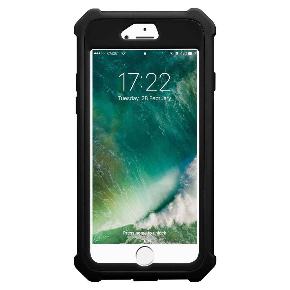 Cadorabo Hülle für Apple iPhone 7 / 7S / 8 / SE 2020 Schutzhülle in Schwarz Handy Hülle Etui TPU Silikon-Rand
