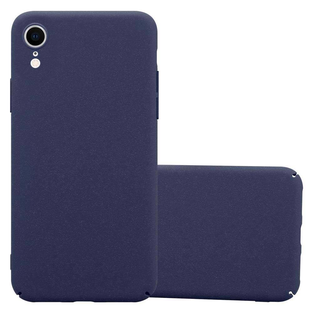 Cadorabo Schutzhülle für Apple iPhone XR Hülle in Blau Etui Hard Case Handyhülle Cover
