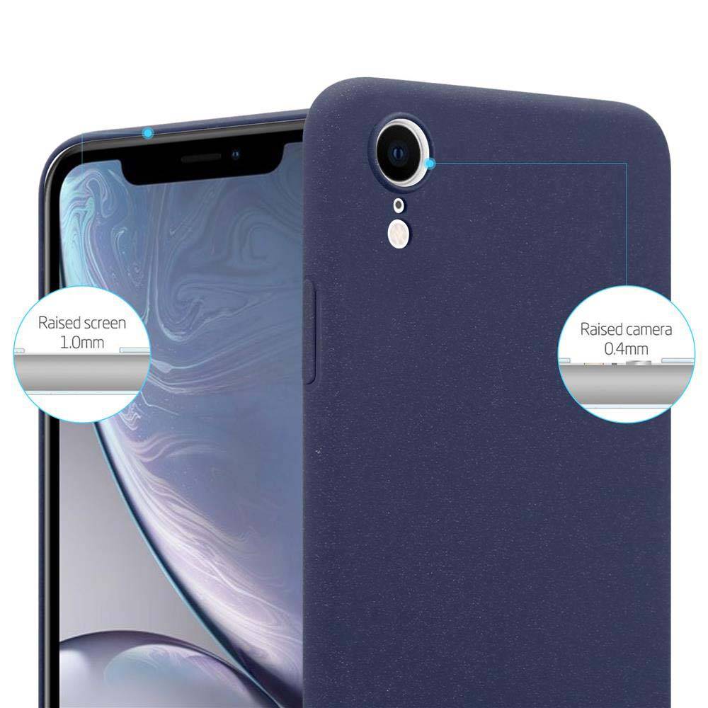 Cadorabo Schutzhülle für Apple iPhone XR Hülle in Blau Etui Hard Case Handyhülle Cover
