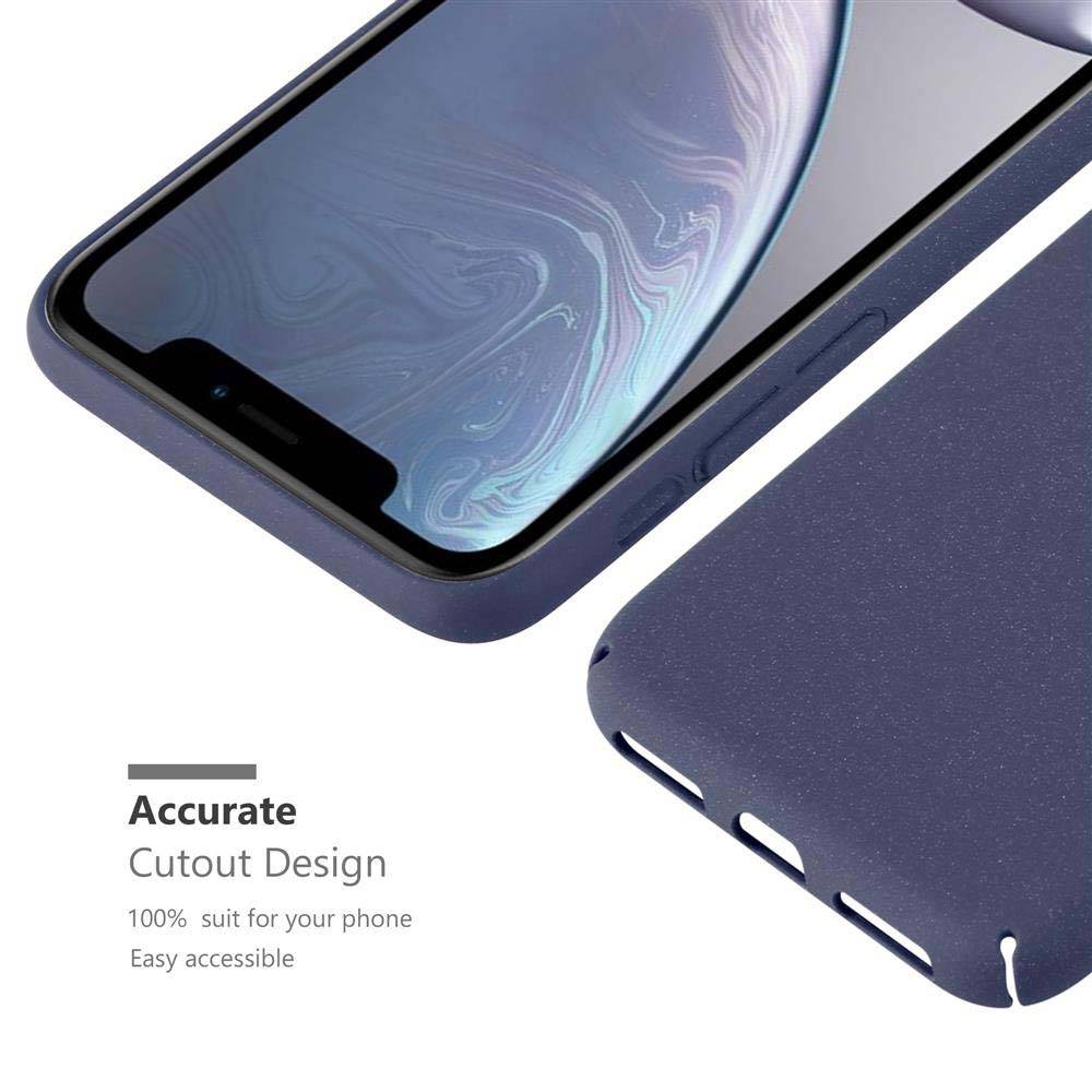 Cadorabo Schutzhülle für Apple iPhone XR Hülle in Blau Etui Hard Case Handyhülle Cover