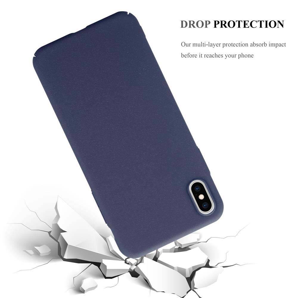 Cadorabo Schutzhülle für Apple iPhone XS MAX Hülle in Blau Etui Hard Case Handyhülle Cover