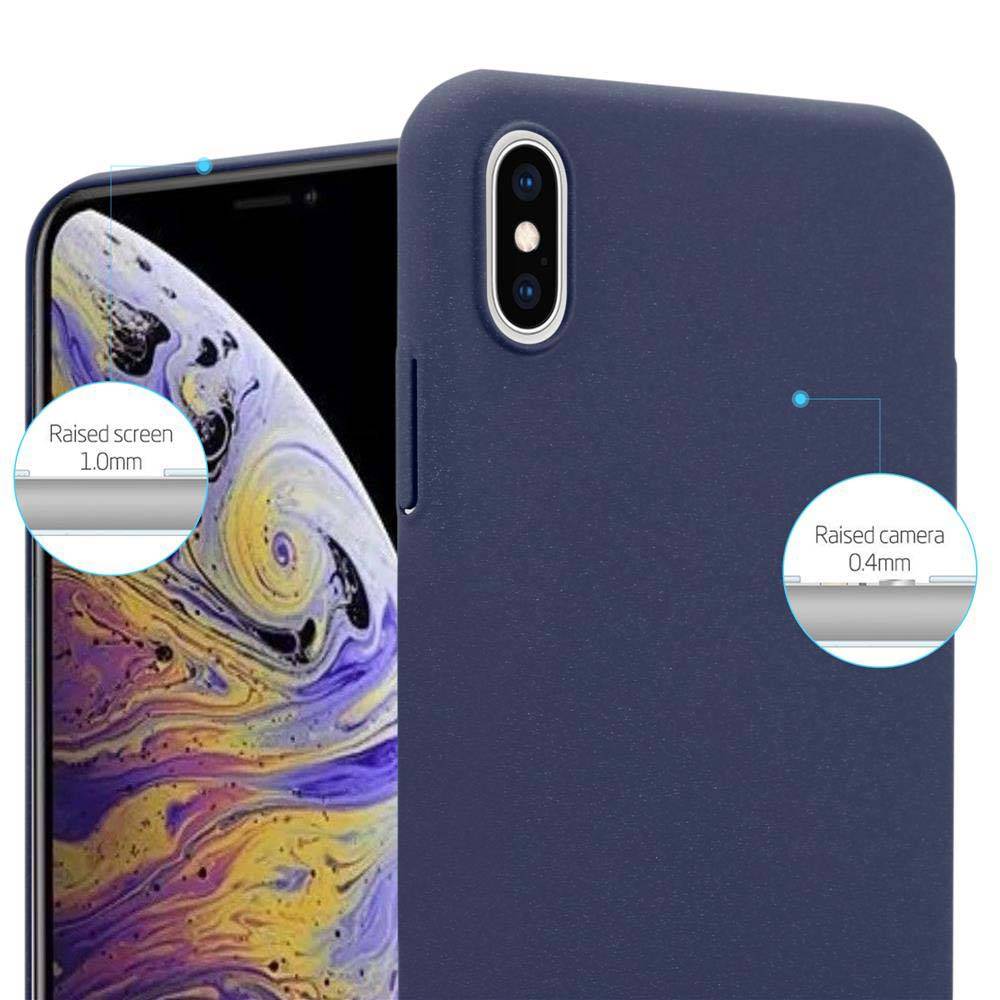 Cadorabo Schutzhülle für Apple iPhone XS MAX Hülle in Blau Etui Hard Case Handyhülle Cover