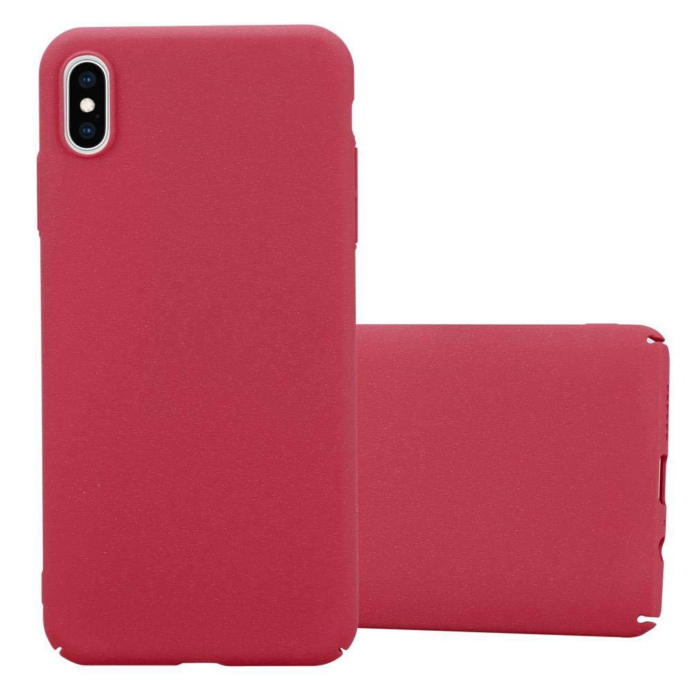 Cadorabo Schutzhülle für Apple iPhone XS MAX Hülle in Rot Etui Hard Case Handyhülle Cover