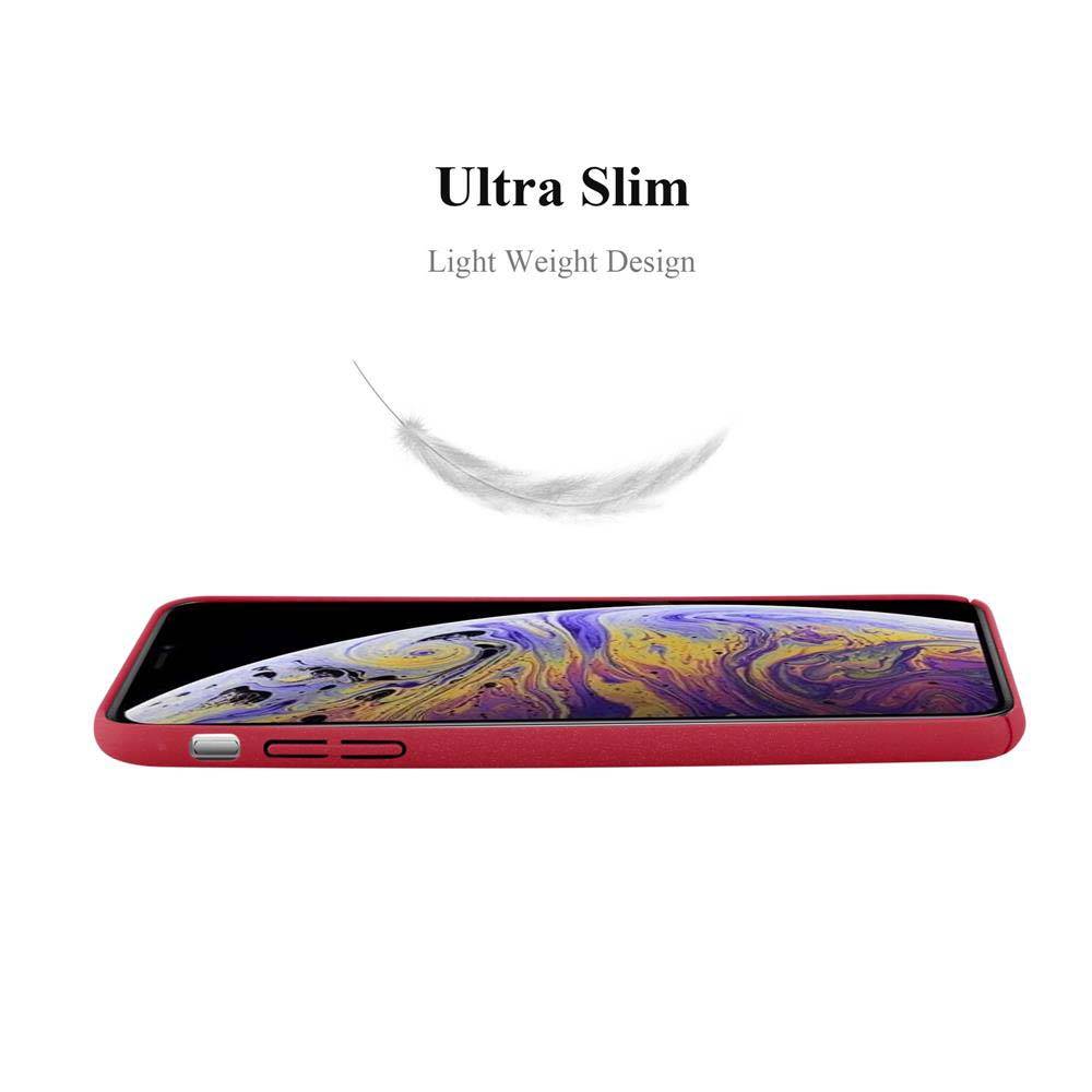 Cadorabo Schutzhülle für Apple iPhone XS MAX Hülle in Rot Etui Hard Case Handyhülle Cover
