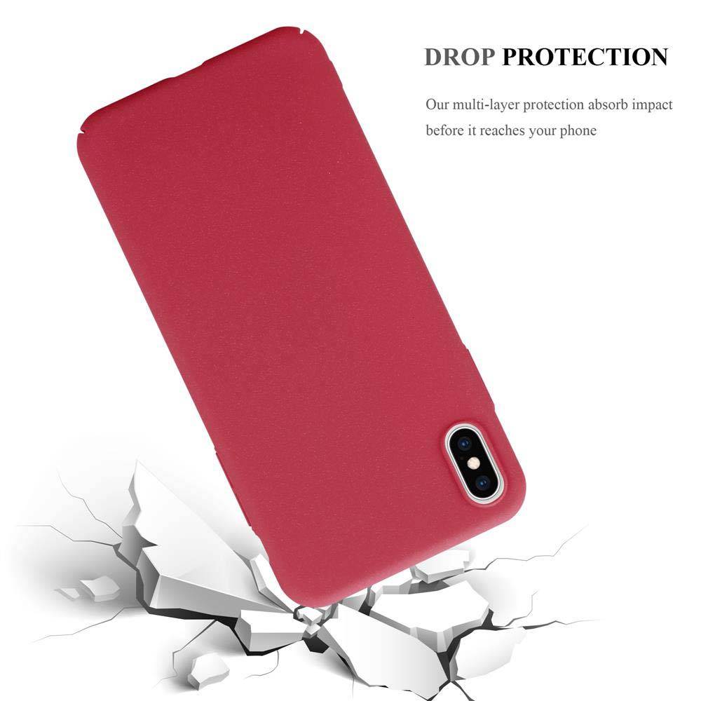 Cadorabo Schutzhülle für Apple iPhone XS MAX Hülle in Rot Etui Hard Case Handyhülle Cover