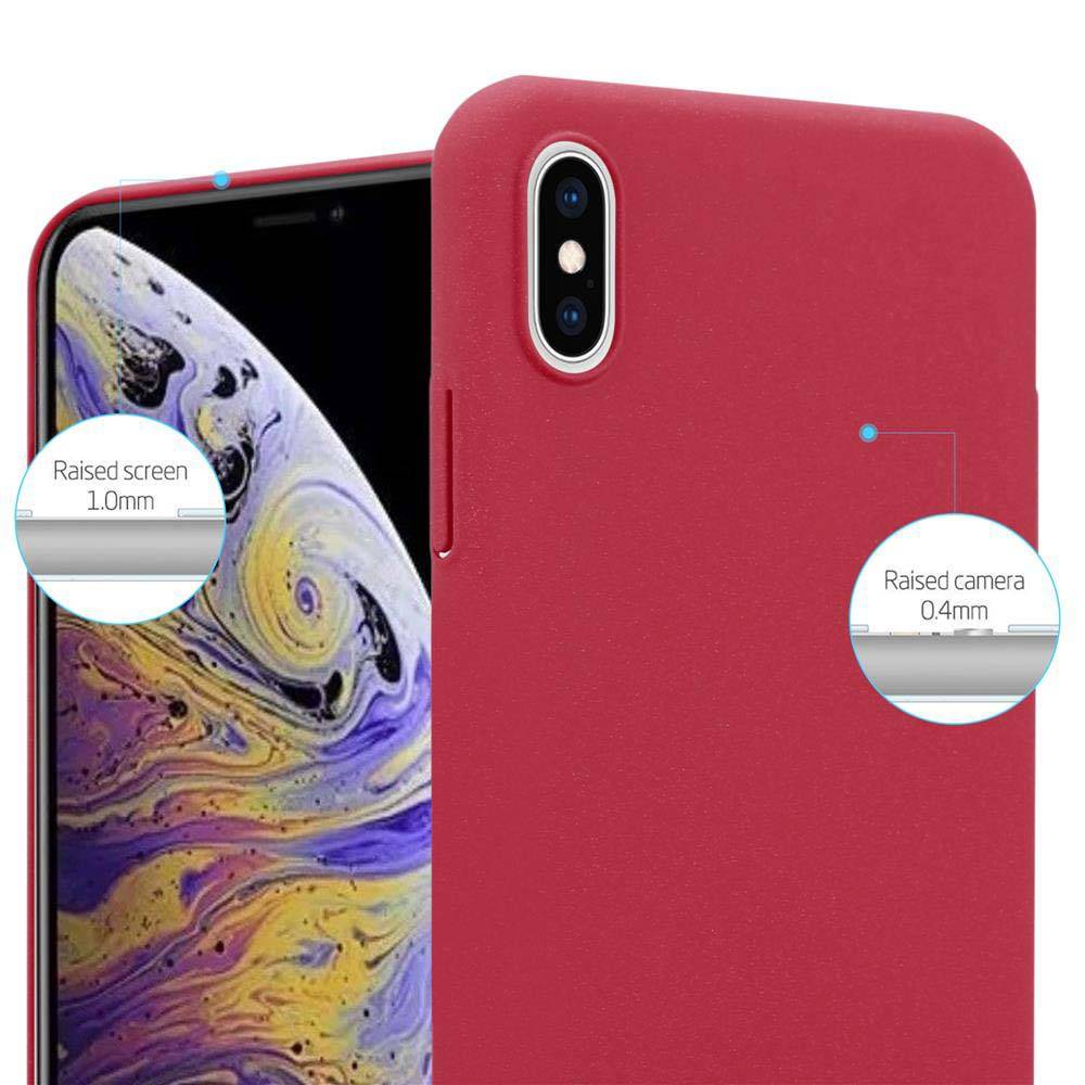 Cadorabo Schutzhülle für Apple iPhone XS MAX Hülle in Rot Etui Hard Case Handyhülle Cover