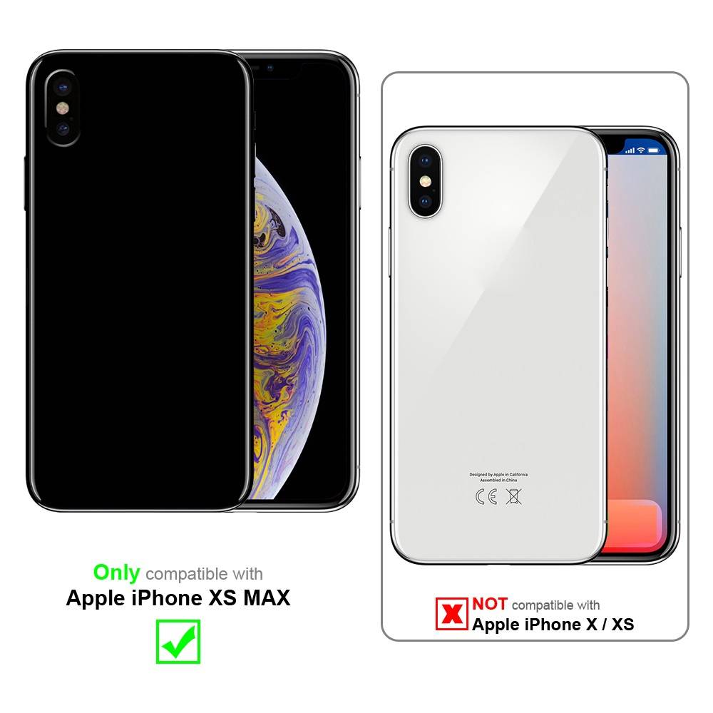 Cadorabo Schutzhülle für Apple iPhone XS MAX Hülle in Schwarz Etui Hard Case Handyhülle Cover
