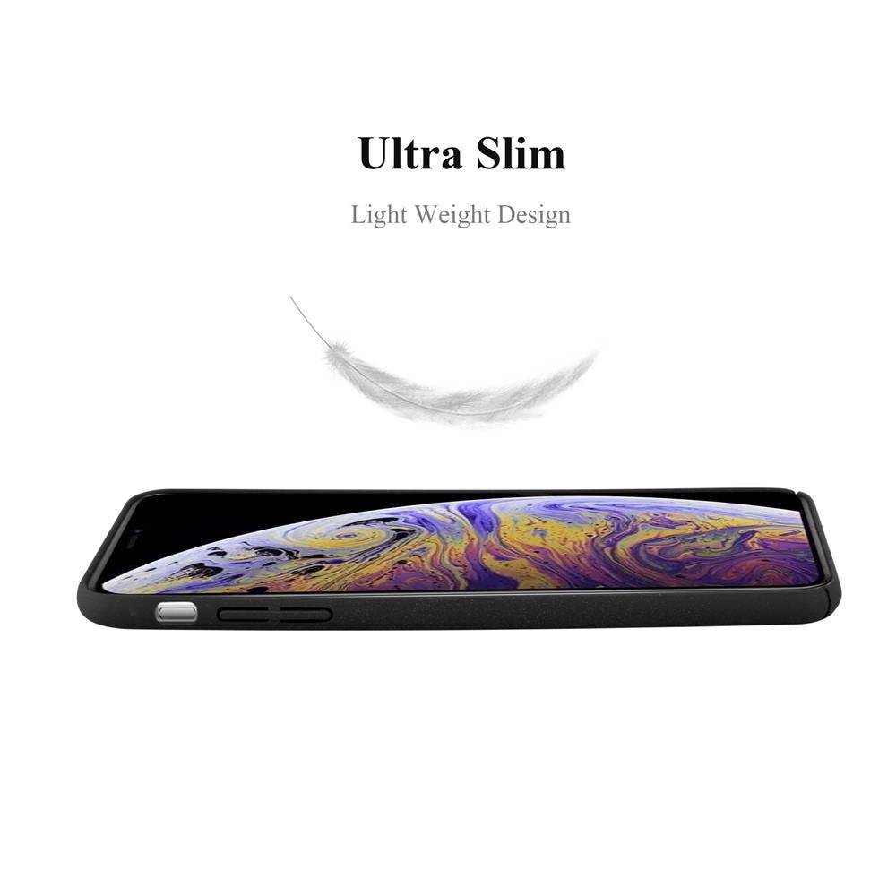 Cadorabo Schutzhülle für Apple iPhone XS MAX Hülle in Schwarz Etui Hard Case Handyhülle Cover