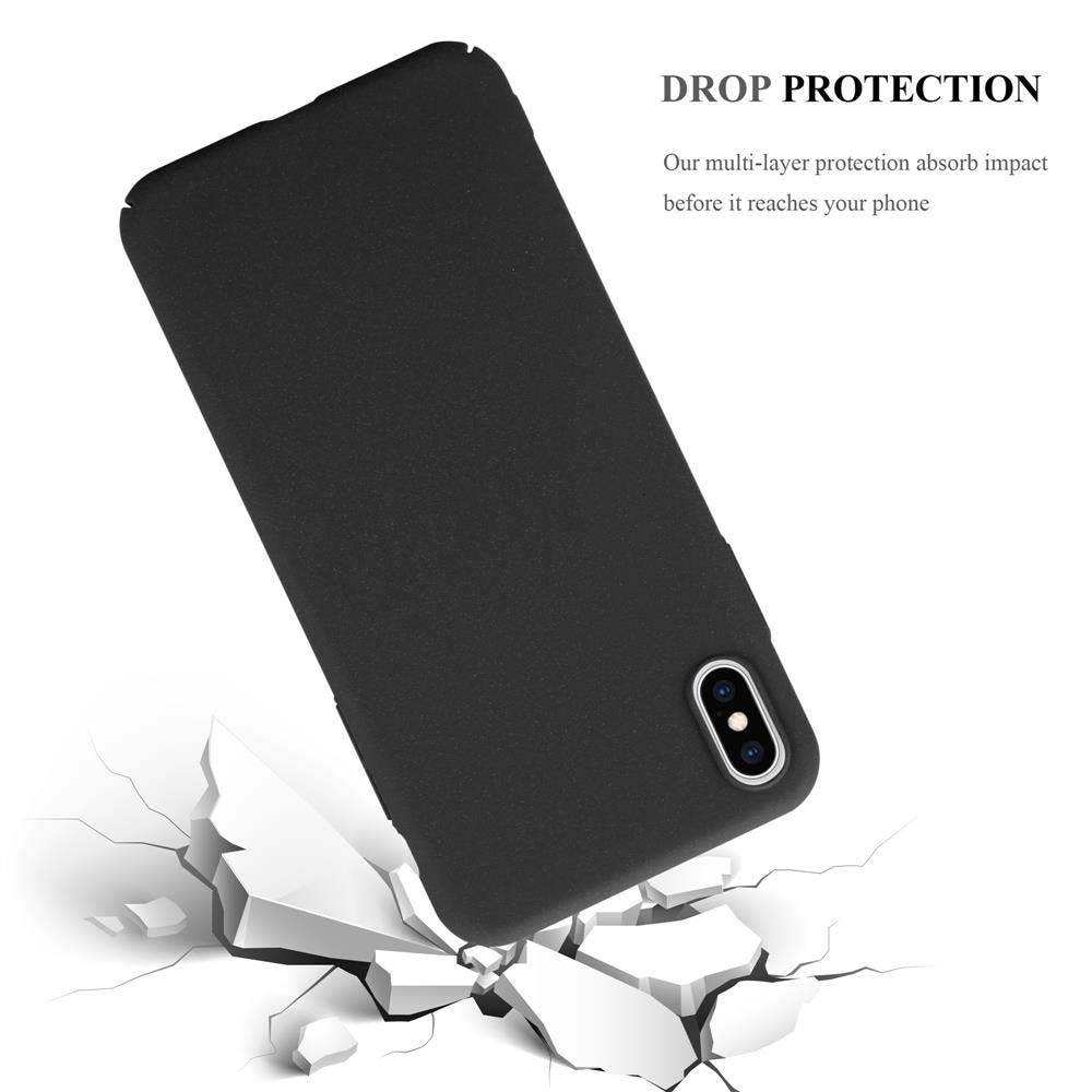 Cadorabo Schutzhülle für Apple iPhone XS MAX Hülle in Schwarz Etui Hard Case Handyhülle Cover