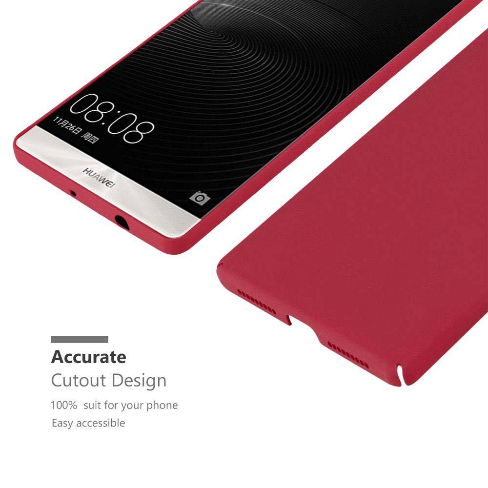 Cadorabo Schutzhülle für Huawei MATE 8 Hülle in Rot Etui Hard Case Handyhülle Cover