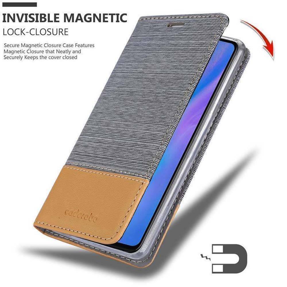 Cadorabo Hülle für Huawei P30 Schutzhülle in Grau Handy Hülle Etui Book Case Cover