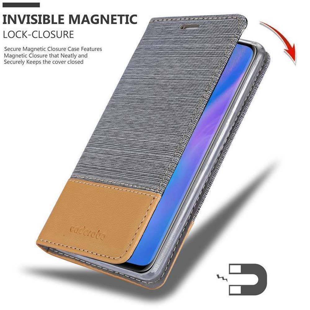 Cadorabo Hülle für Huawei P30 PRO Schutzhülle in Grau Handy Hülle Etui Book Case Cover