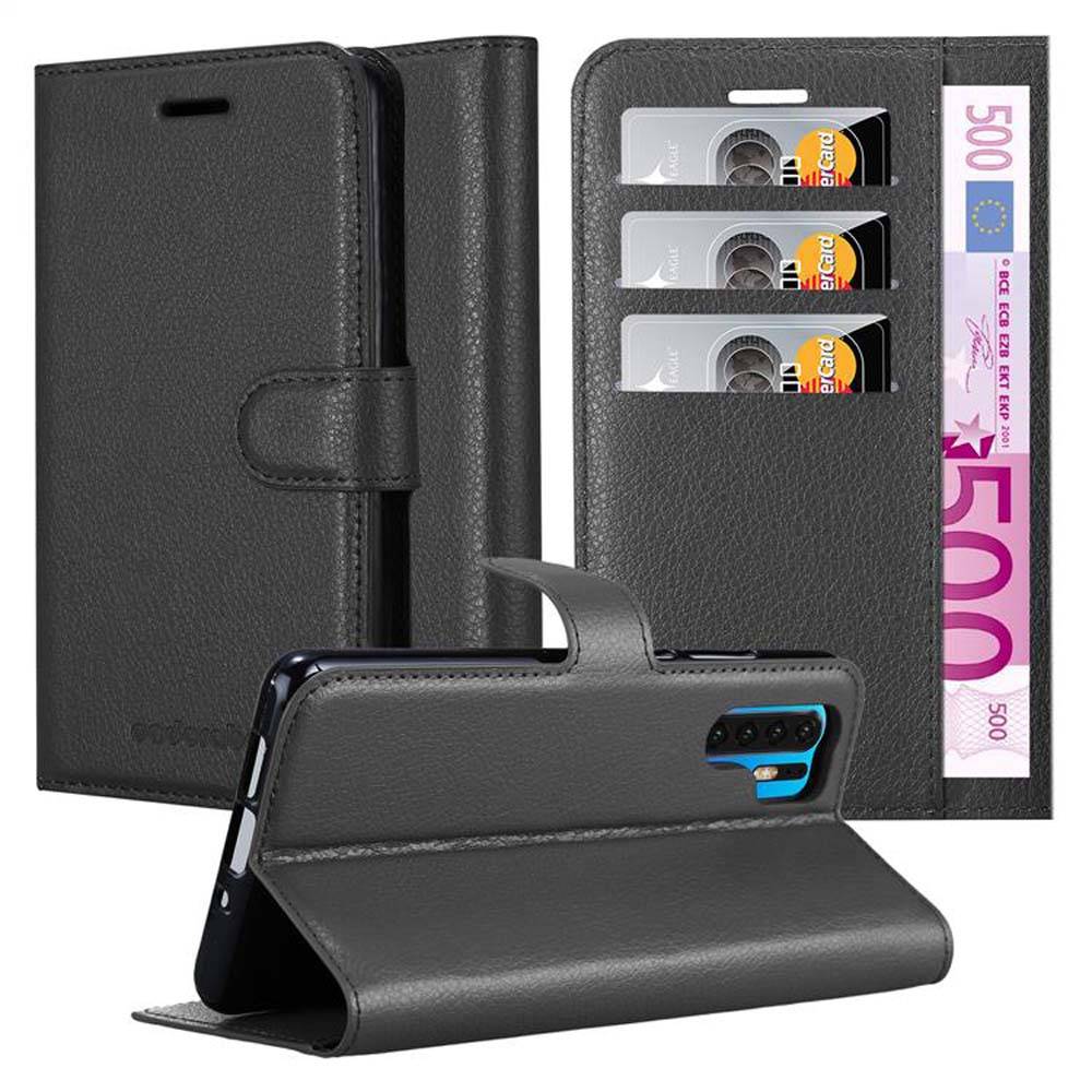Cadorabo Hülle für Huawei P30 PRO Schutz Hülle in Schwarz Handyhülle Etui Case Cover Magnetverschluss