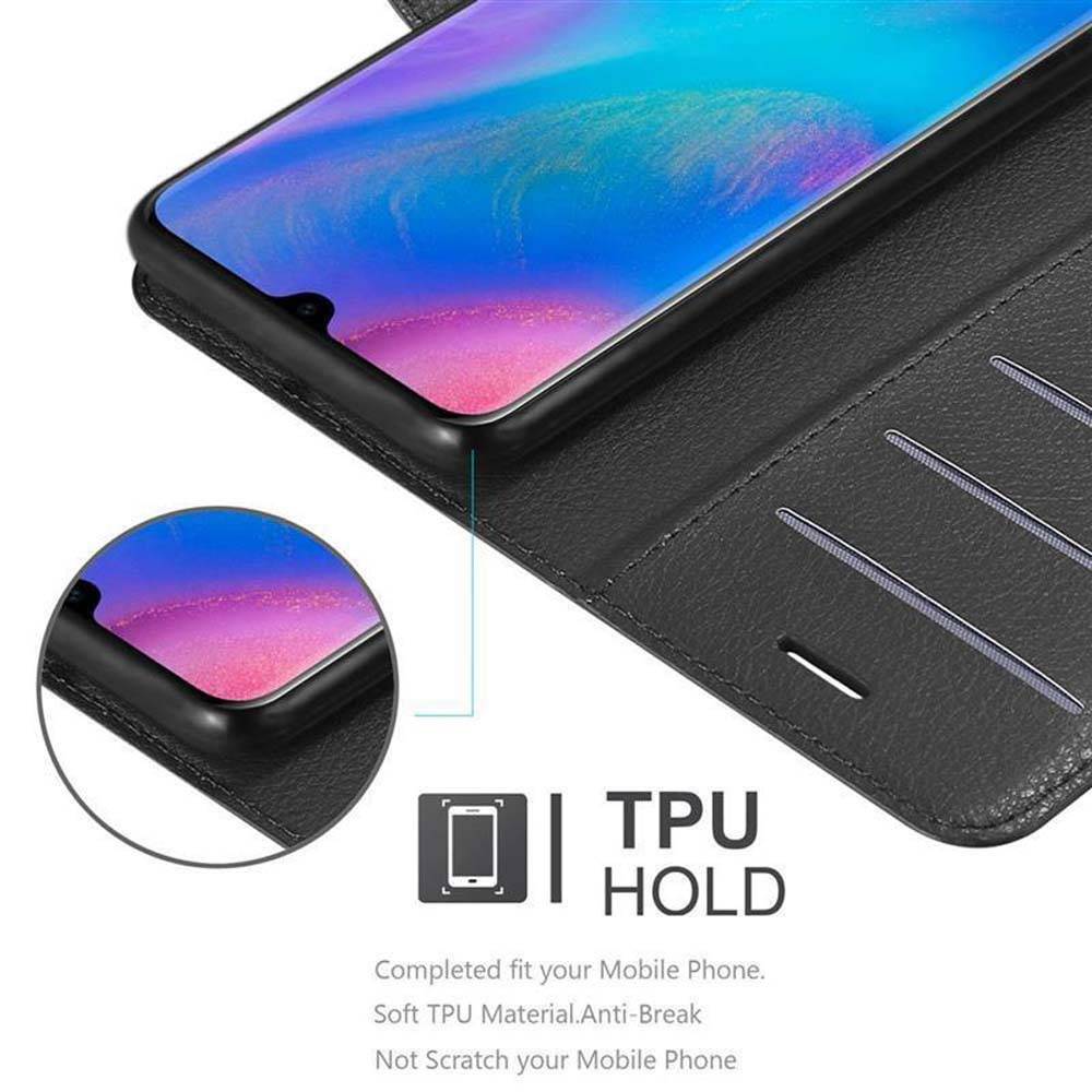 Cadorabo Hülle für Huawei P30 PRO Schutz Hülle in Schwarz Handyhülle Etui Case Cover Magnetverschluss